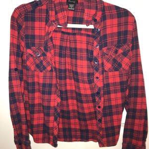 red plaid flannel